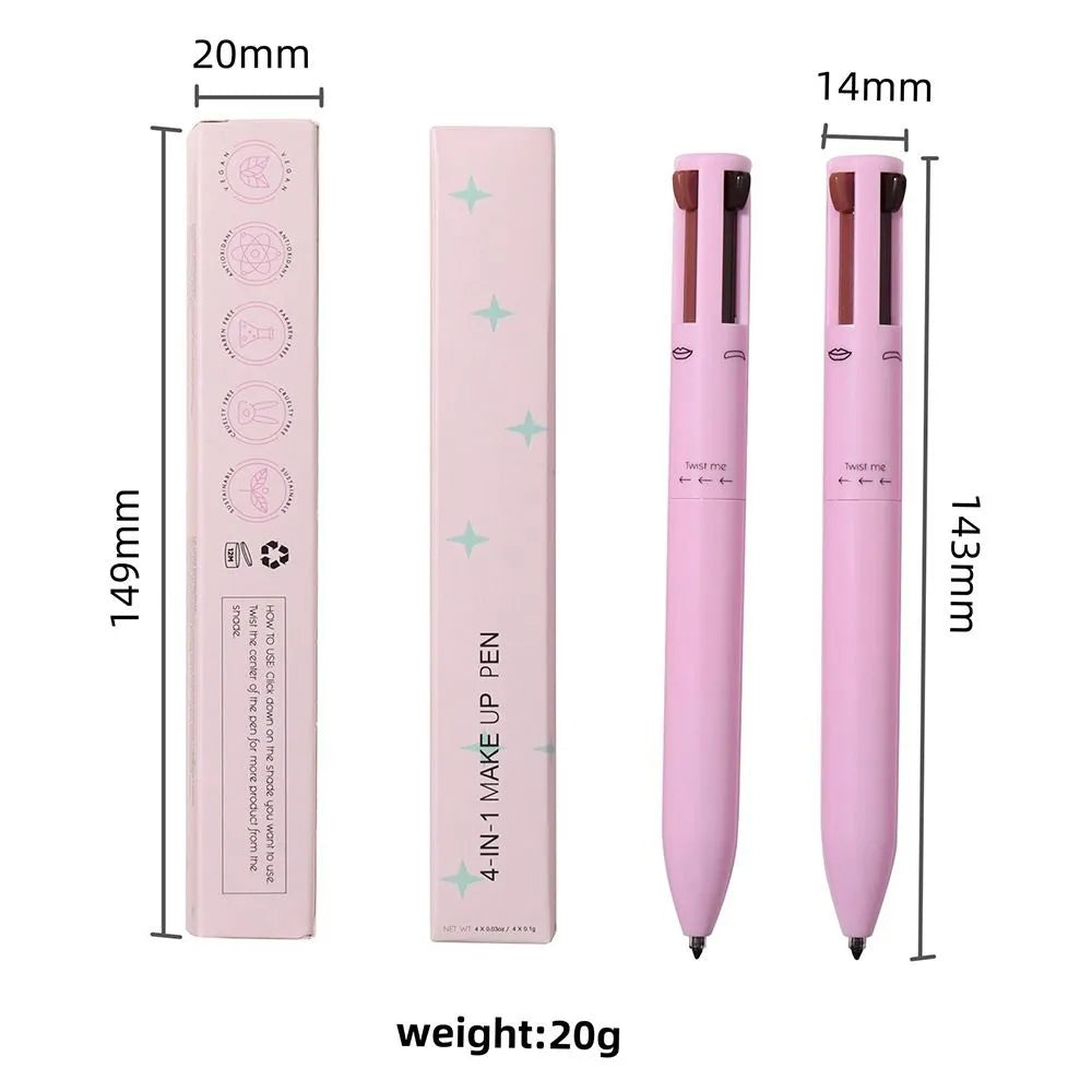 Touch Up Makeup Pen, 4 In 1 Makeup Pen, best eyeliner pencil, lip liner pencil, brow enhancer, highlighter, BellePen