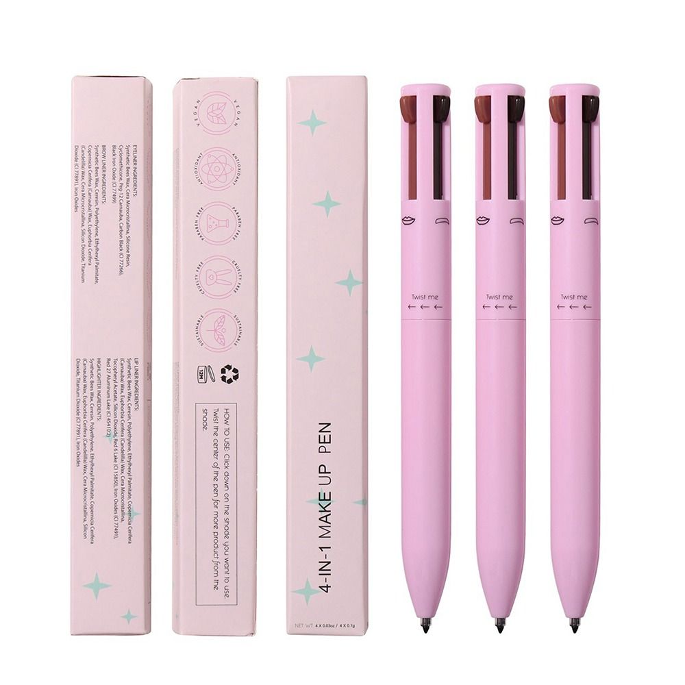 Touch Up Makeup Pen, 4 In 1 Makeup Pen, best eyeliner pencil, lip liner pencil, brow enhancer, highlighter, BellePen